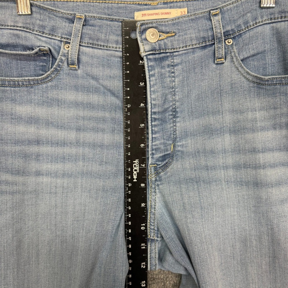 Levis Jeans Womens 33‎ Blue 311 Shaping Skinny Light Wash Stretch Measures 36x29 - Picture 12 of 16